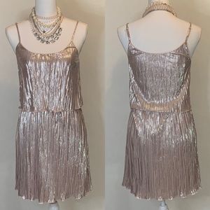 RUE21 Shimmer Pink Tiered Cocktail Dress Small